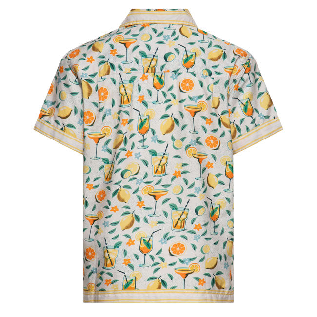 King Kerosin Hawaii Citrus Cocktail shirt creme