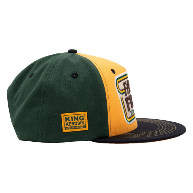 King Kerosin Fast As Fuck flat cap black/yellow