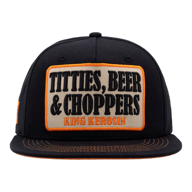 King Kerosin Titties, Beer & Choppers flat cap