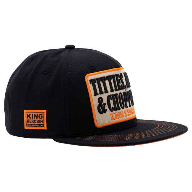 King Kerosin Titties, Beer & Choppers flat cap
