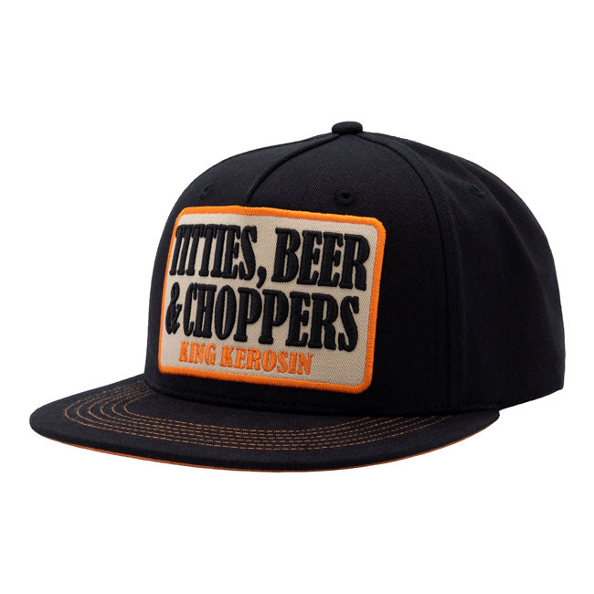 King Kerosin Titties, Beer & Choppers flat cap