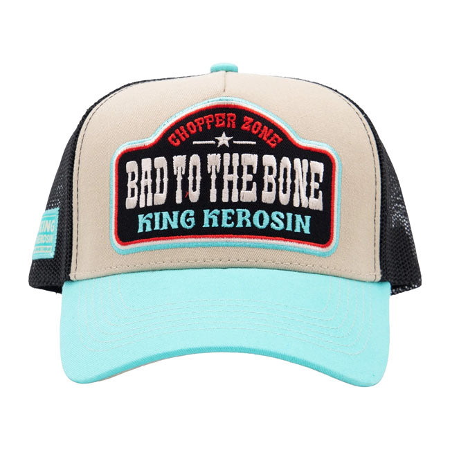 King Kerosin Bad To The Bone trucker cap turquoise/ecru