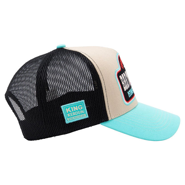 King Kerosin Bad To The Bone trucker cap turquoise/ecru