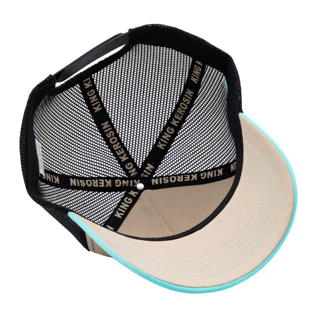 King Kerosin Bad To The Bone trucker cap turquoise/ecru