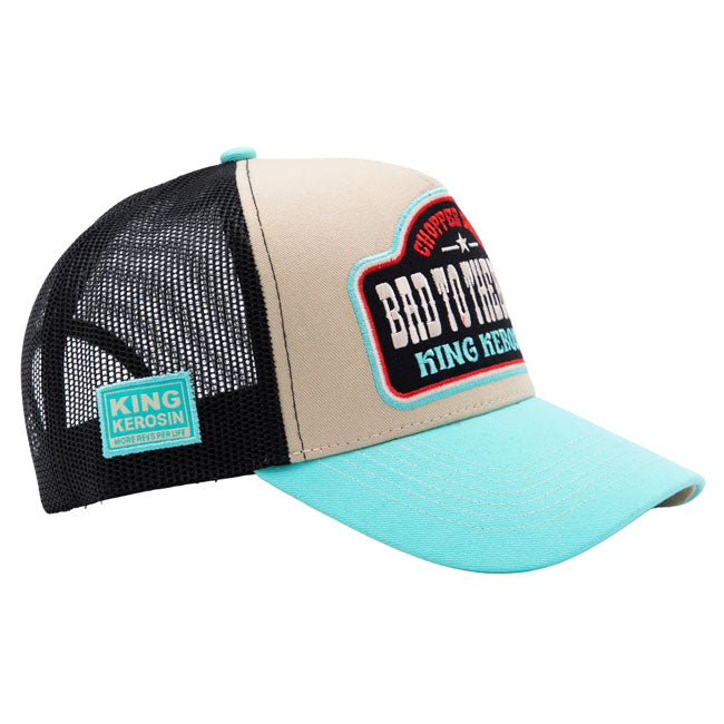 King Kerosin Bad To The Bone trucker cap turquoise/ecru