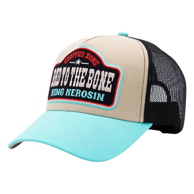 King Kerosin Bad To The Bone trucker cap turquoise/ecru