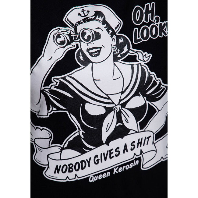 Queen Kerosin Nobody Gives A Shit t-shirt black