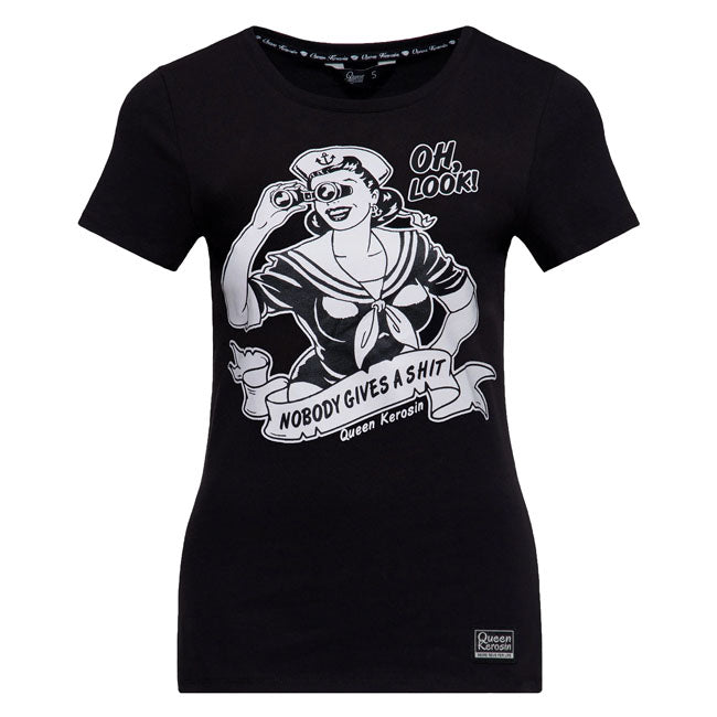 Queen Kerosin Nobody Gives A Shit t-shirt black