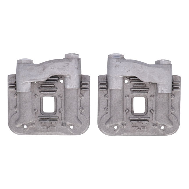 EMD, ''Knucklehead style'' rocker cover set. Raw — 84-99 Evo Big Twin (NU)