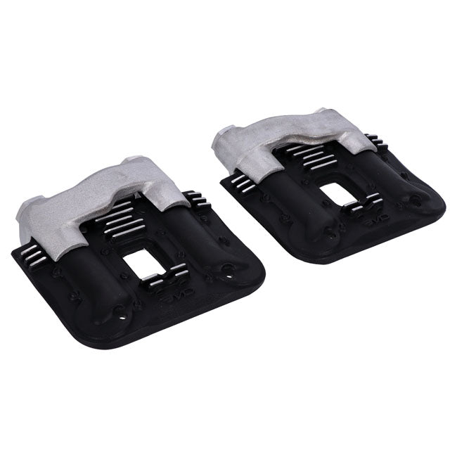 EMD, ''Knucklehead style'' rocker cover set. Black cut — 84-99 Evo Big Twin (NU)