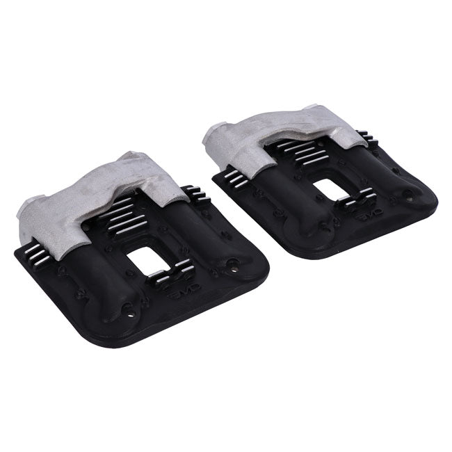 EMD, ''Knucklehead style'' rocker cover set. Black cut — 86-03 XL Sportster (NU)