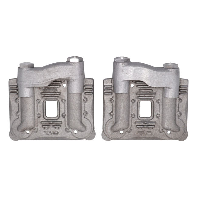 EMD, ''Knucklehead style'' rocker cover set. Raw — 04-22 XL Sportster (NU)