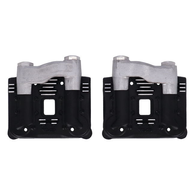 EMD, ''Knucklehead style'' rocker cover set. Black cut — 04-22 XL Sportster (NU)