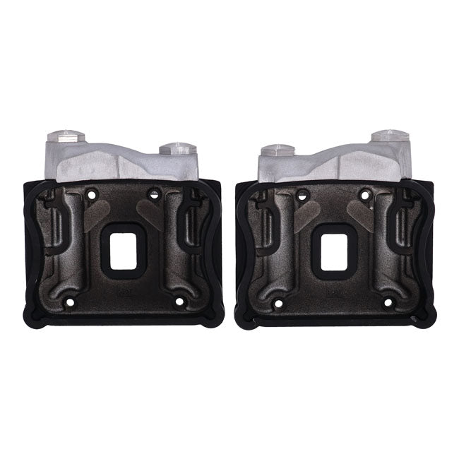 EMD, ''Knucklehead style'' rocker cover set. Black cut — 04-22 XL Sportster (NU)