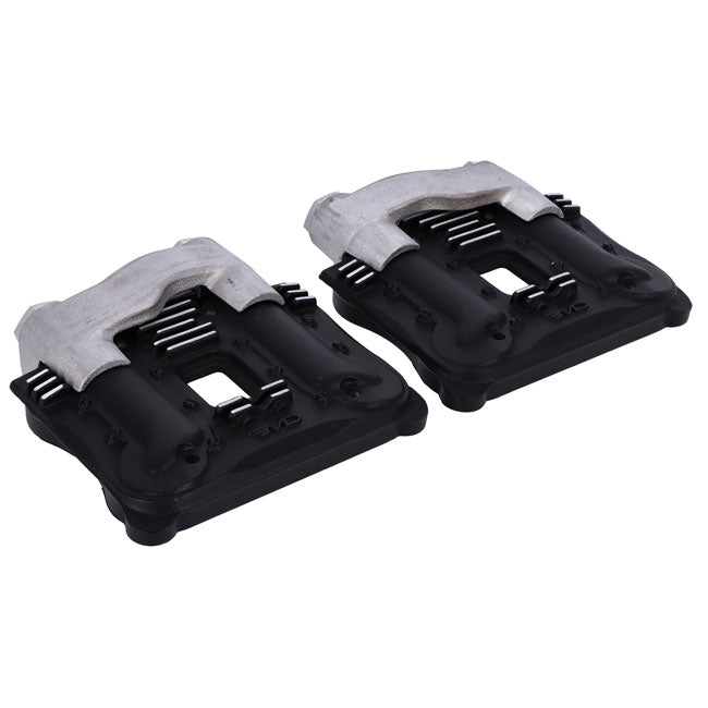 EMD, ''Knucklehead style'' rocker cover set. Black cut — 04-22 XL Sportster (NU)