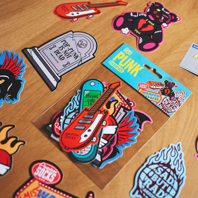 American Socks Pop-Punk Sticker Pack stickers