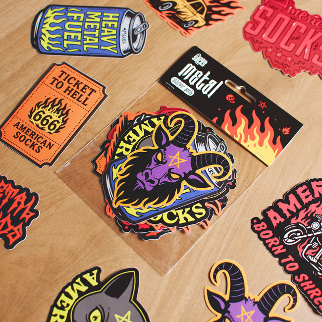 American Socks Metal Sticker Pack stickers