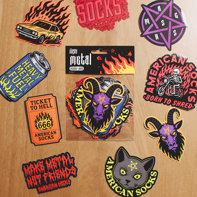 American Socks Metal Sticker Pack stickers