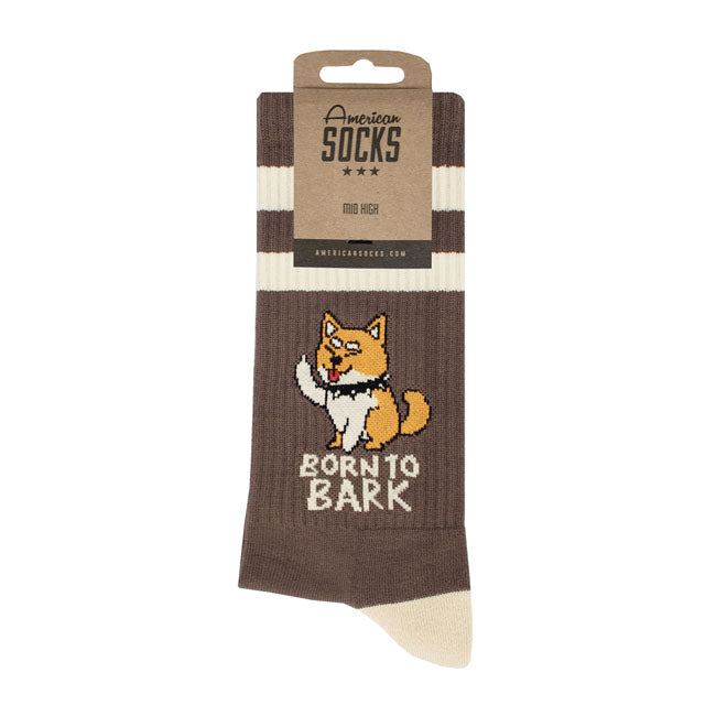 American Socks Born to Bark Mid High socks