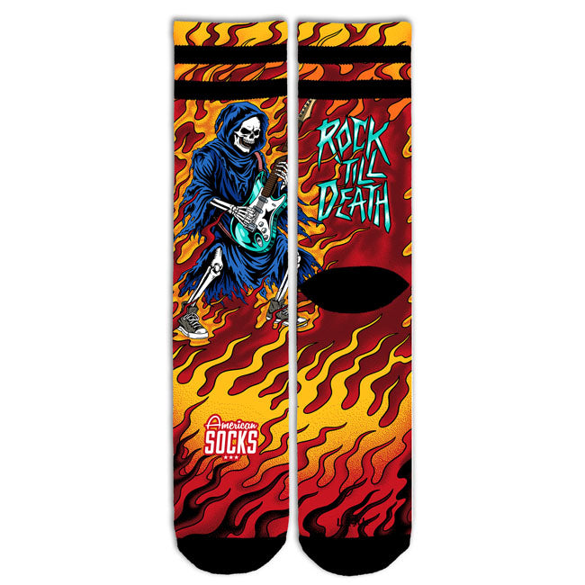 American Socks Rock till death Mid High socks