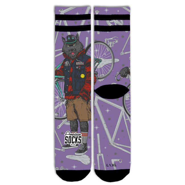 American Socks Cycling Wolf Signature socks