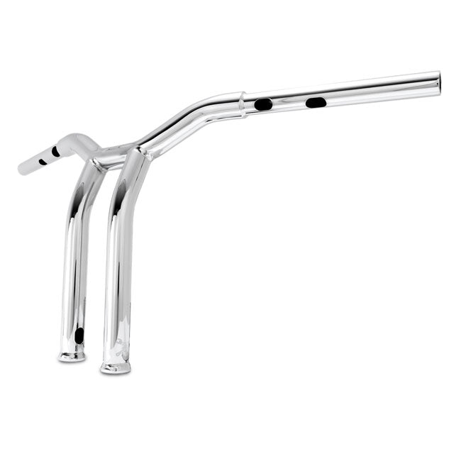 Burly, Dominator raked 1-1/4" T-bar 12" rise. Chrome