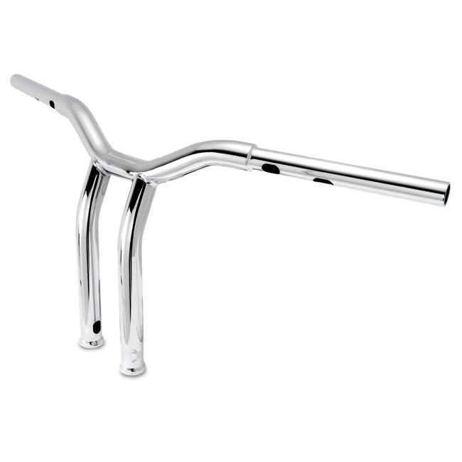 Burly, Dominator raked 1-1/4" T-bar 12" rise. Chrome