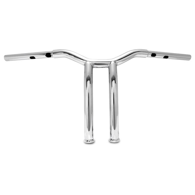 Burly, Dominator raked 1-1/4" T-bar 12" rise. Chrome