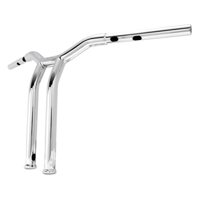 Burly, Dominator raked 1-1/4" T-bar 14" rise. Chrome