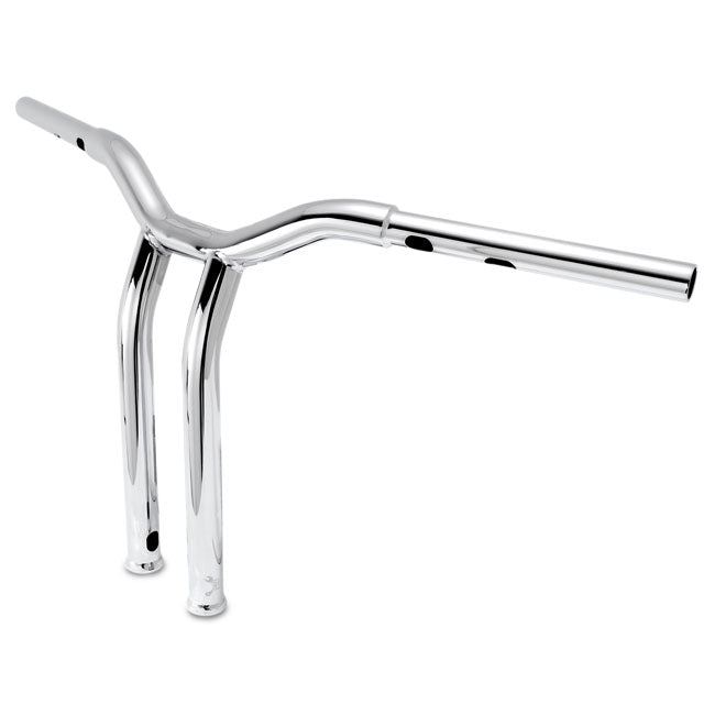 Burly, Dominator raked 1-1/4" T-bar 14" rise. Chrome