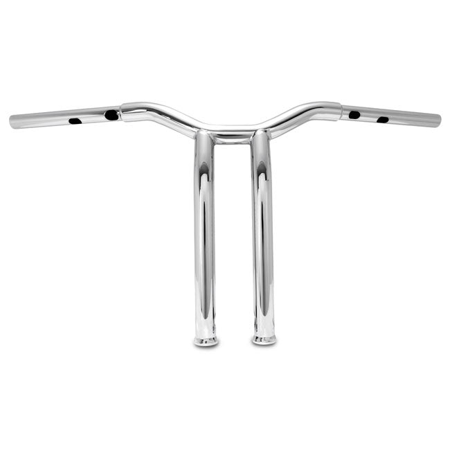 Burly, Dominator raked 1-1/4" T-bar 14" rise. Chrome