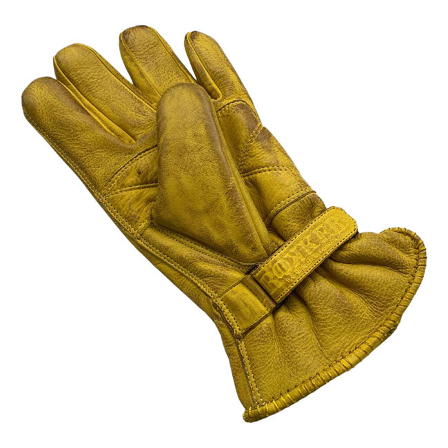 Rokker Ride Hard gloves yellow
