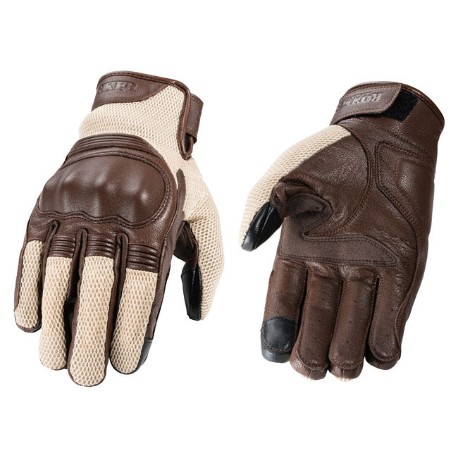 Rokker Austin mesh gloves beige