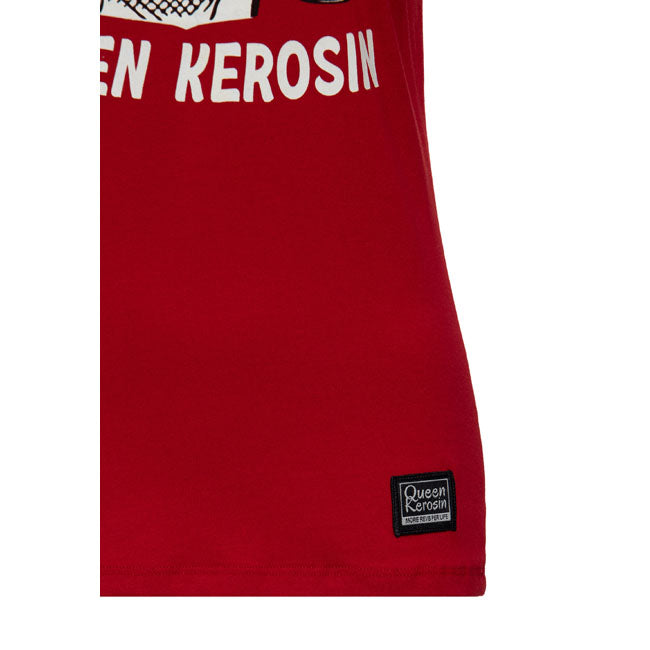 Queen Kerosin I don''t care t-shirt bordeaux