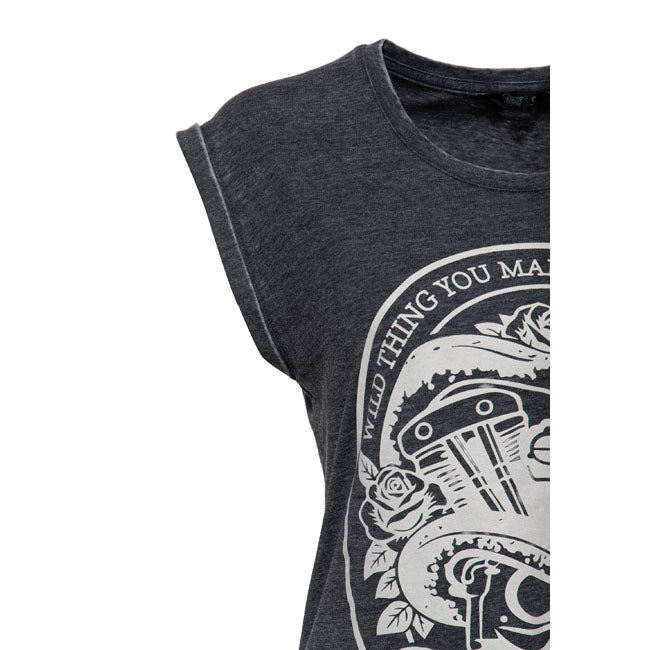 Queen Kerosin Wild thing t-shirt anthracite