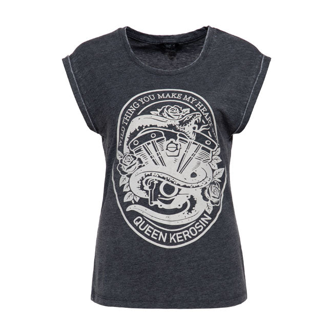 Queen Kerosin Wild thing t-shirt anthracite