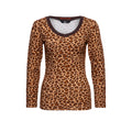 Queen Kerosin V-neck Leopard shirt leopard