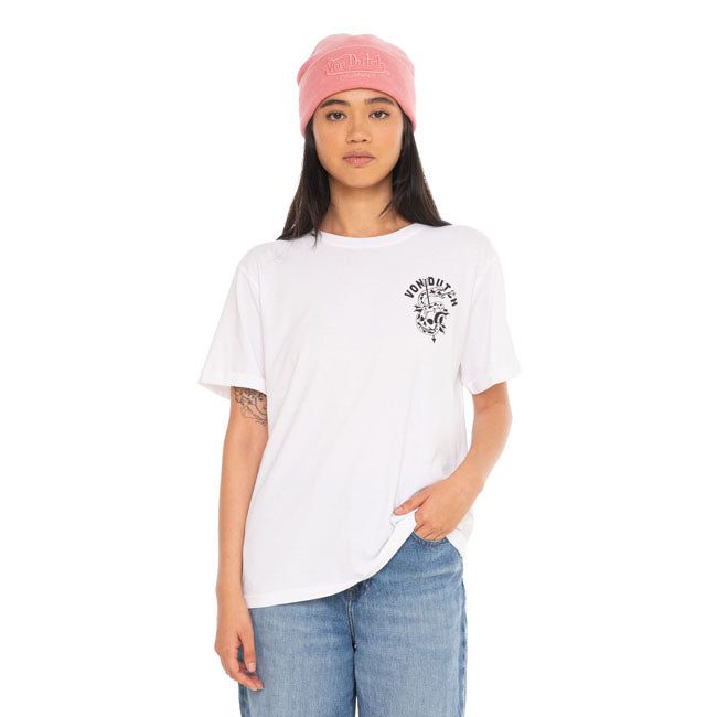 Von Dutch Fleche female t-shirt white — Size XS