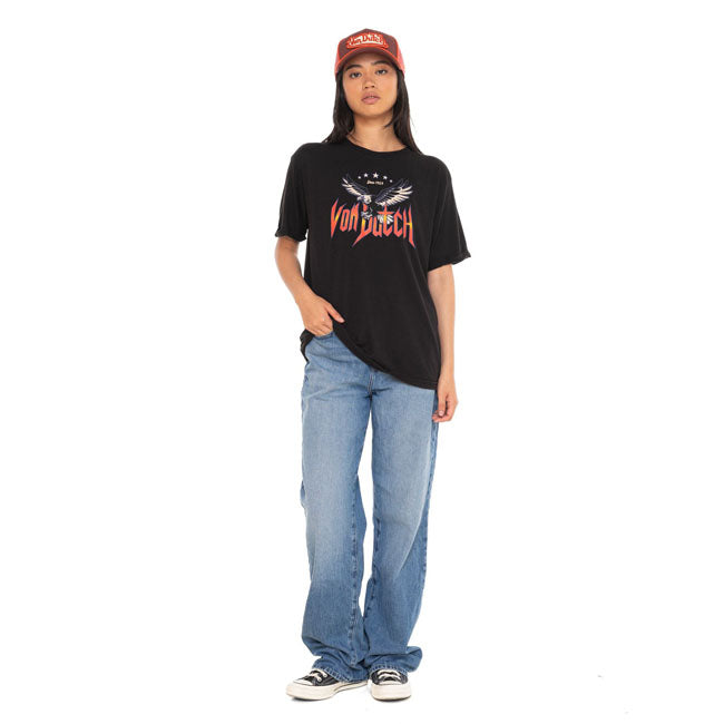 Von Dutch Fly female t-shirt black — Size XS