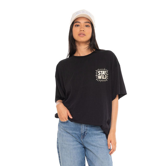 Von Dutch Tiger female t-shirt black — Size XS