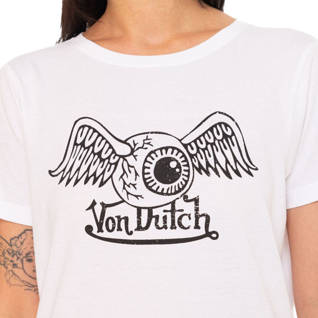 Von Dutch Retro female t-shirt white — Size XS