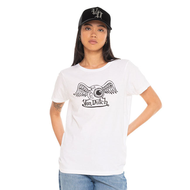 Von Dutch Retro female t-shirt white — Size XS