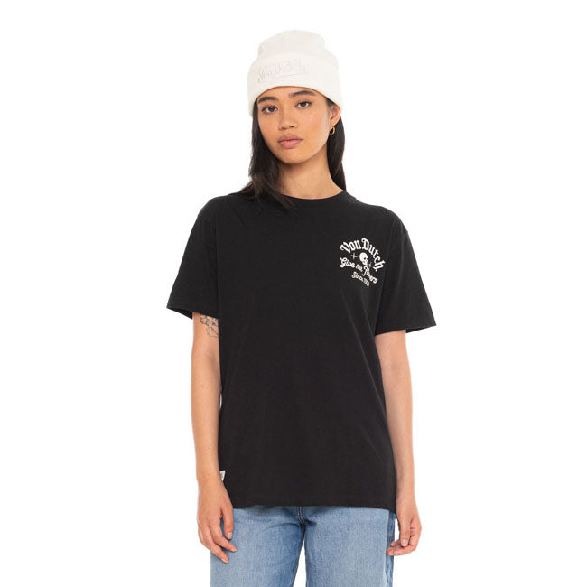 Von Dutch Rose female t-shirt black — Size XS