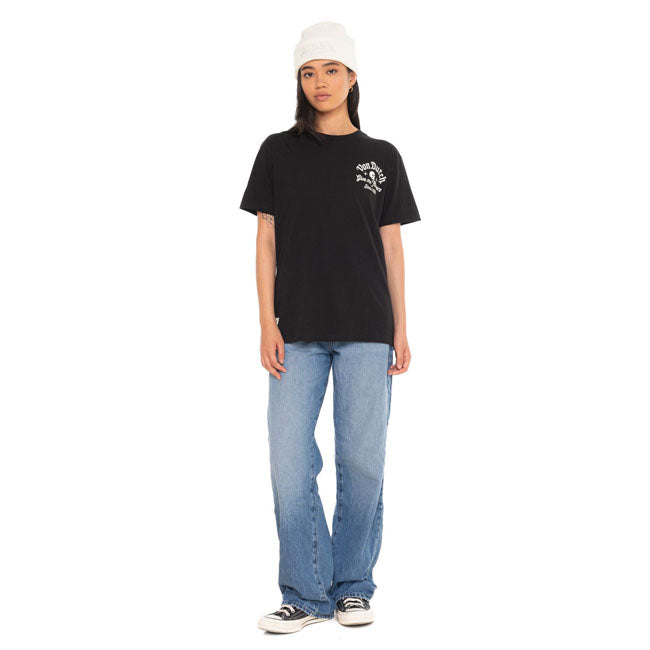 Von Dutch Rose female t-shirt black — Size XS