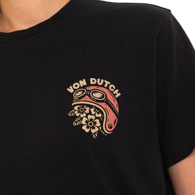 Von Dutch Smoke female t-shirt black — Size XS