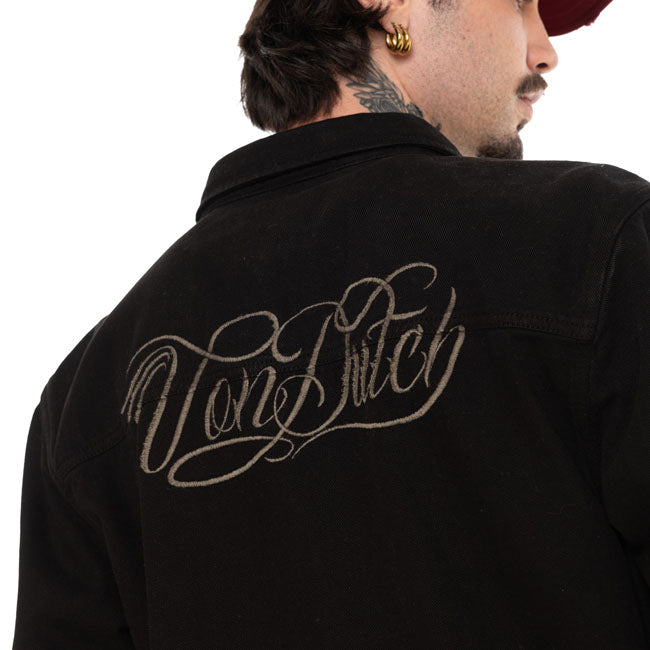 Von Dutch Roy Noir plaid shirt black