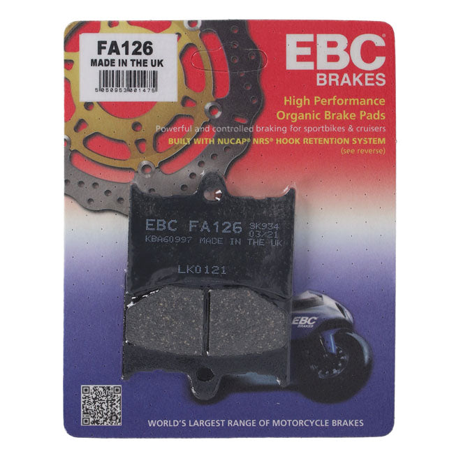 EBC Organic brake pads — Front: Moto Guzzi: 92-97 Quota 1000 EFI