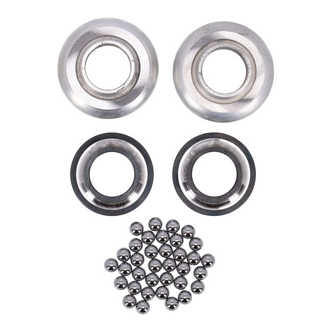 Frame neck ball bearing & race kit — All 40-52 WL; G 45" Flathead models (NU)