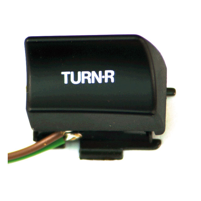 Right turn, handlebar switch. Black — 82-95 H-D (NU)