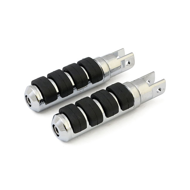 Comfort foot pegs. Small diameter. Chrome — Universal female mount